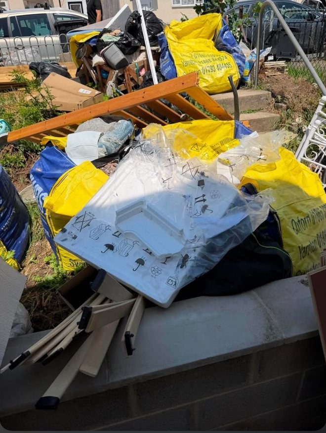 Before: Garden waste removal in Wiltshire